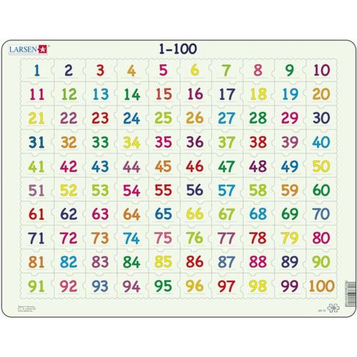 Larsen puslespil - Lær Tallene 1-100 - 100 brikker