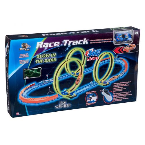 SpeedCar Race Track m. 3 Loop og 1 fjernstyret bil