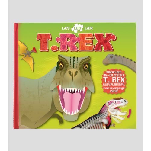 T-Rex Læs leg lær - Børnebog inkl. puslespil