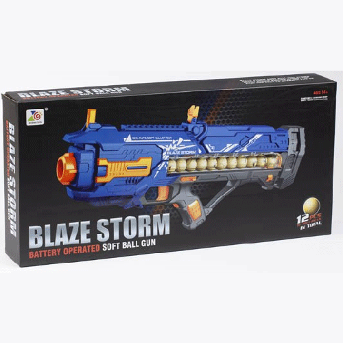 Blaze Storm Soft Gun m. 12 bløde Bolde