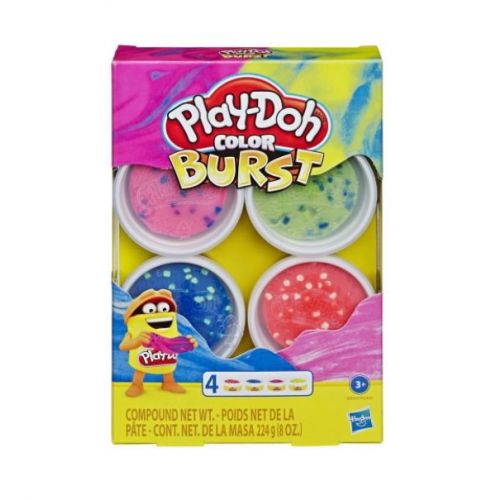 Play-Doh Color Burst 4 stk. - Pakke 1