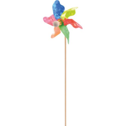 Farverig Lille vindmølle - 27 cm