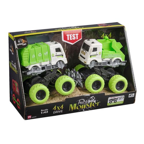 SpeedCar Monster truck - Sæt med 2 stunt-monstertrucks