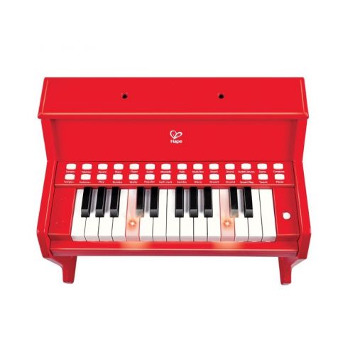 Hape Lær med lys Klaver med 25 tangenter - rød