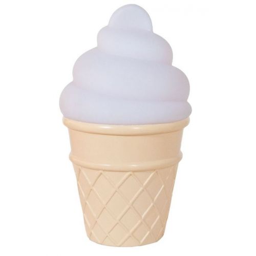 Vågelampe - Mini Ice Cream - hvid - H.14 cm