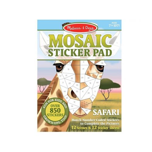 Melissa & Doug Mosaik bog m. 850 Klistermærker - safari