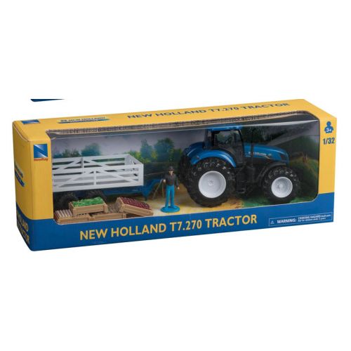New Holland T7.270 Traktor sæt m. vogn og mand
