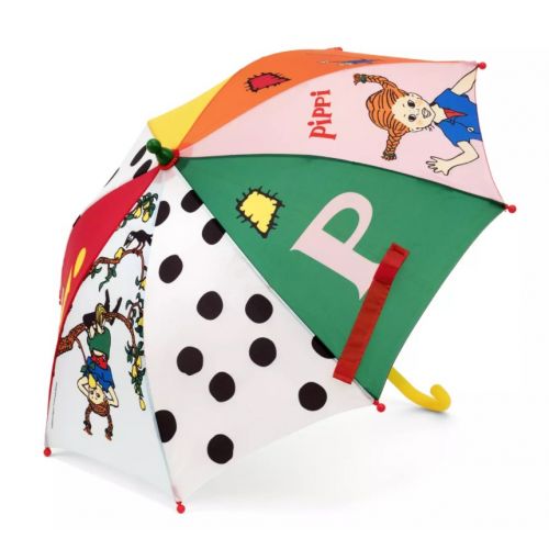 Pippi Langstrømpe Paraply - Ø 68 cm - til børn 