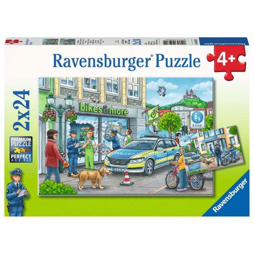 Politi på arbejde - puslespil 2 x24 brikker - Ravensburger 