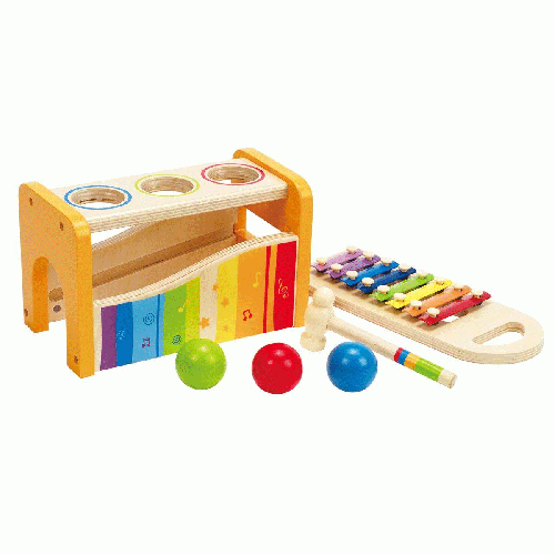 Hape Hammerbræt med xylofon i Træ - multicolor