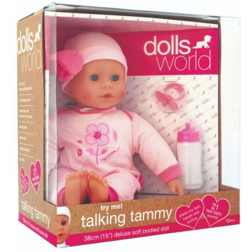 Talking Tammy 38 cm - babydukke m. 21 lyde